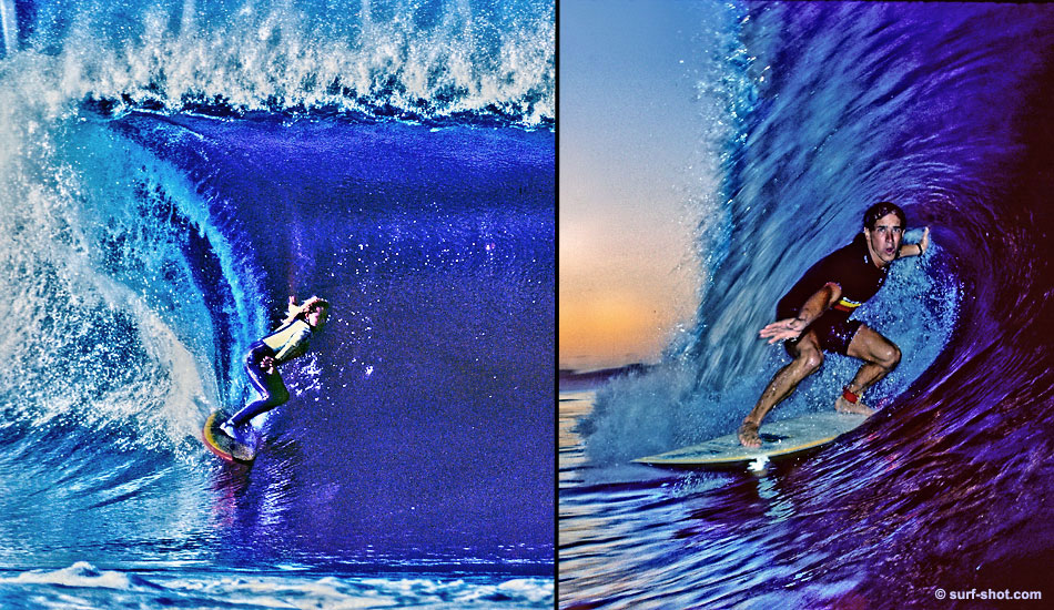 Chris Barela and Mike Benevidez at home in the tube. Photo: <a href=\"https://www.surf-shot.com\" target=_blank>Surf-Shot.com</a>