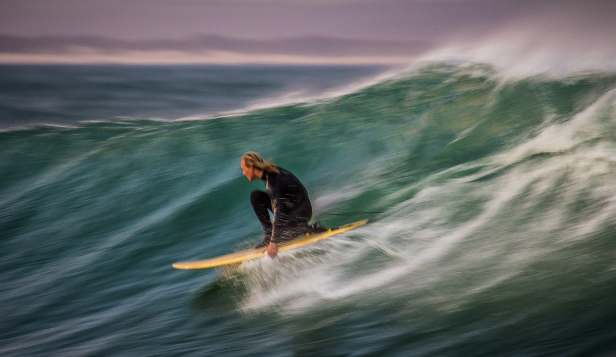 1/40 second: local Remi Peterson can surf just about anything. Here he is on one of Derek Hynd\'s finless modifications. Photo: <a href=\"https://www.flickr.com/photos/7139710@N04/\">DeonLategan</a>