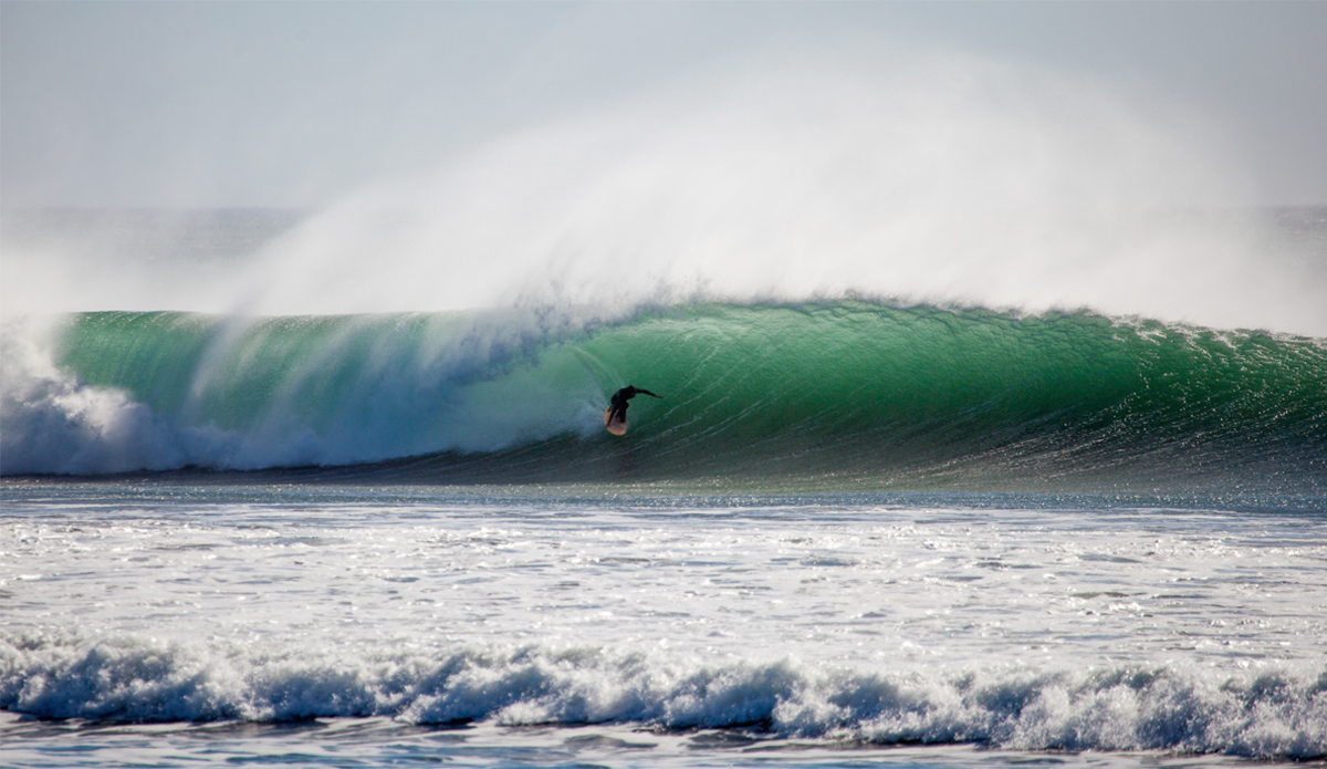 Ventura county this winter was the most perfect I have ever seen. This particular day the swell was pumping and the offshore winds were howling. Photo: <a href=\"www.kgfoto.com\">Katie Graham</a>