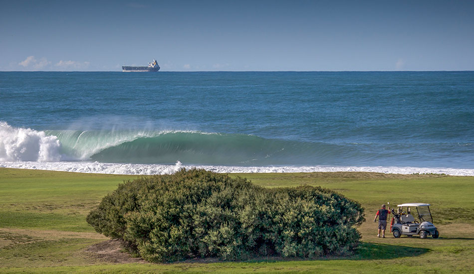 Wollongong local surfer Glen Morgan changes equipment on the wrong day. Photo: <a href=\"https://www.16images.com.au\">Steen Barnes</a>