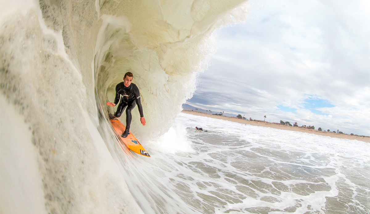 Classic fisheye shot from the water up in Ventura.