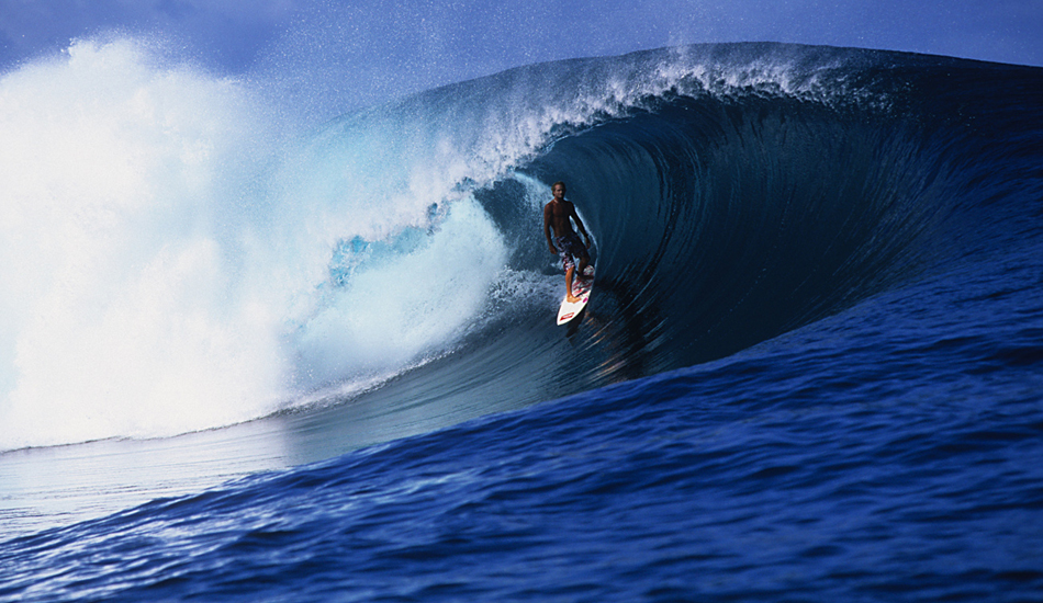 Damon Harvey making things look so fun and easy at Teahupoo. Image: <a href=\"https://www.vincestreet.com\" target=\"_blank\">Street</a>