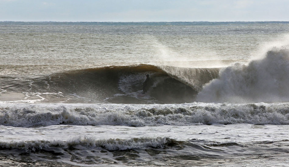 Glide Surf Co. (Asbury Park, NJ) owner, Phil Browne, styling on his Ryan Lovelace board. Photo: <a href=\"https://www.rozbernsurf.com\":> Kevin Strickland</a>