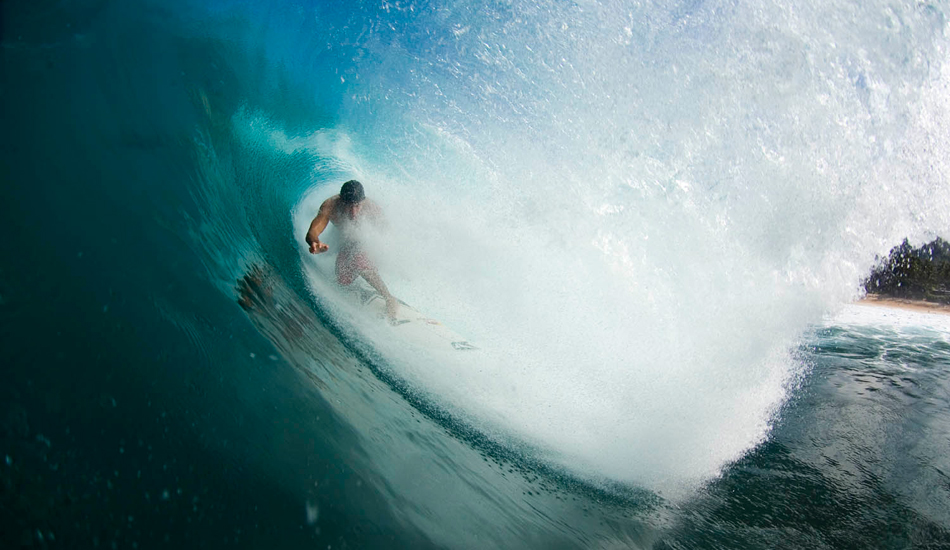 Bruce Irons, backdoor. A view he\'s seen more than most. Photo: <a href=\"https://www.stugibson.net\">Stuart Gibson</a>