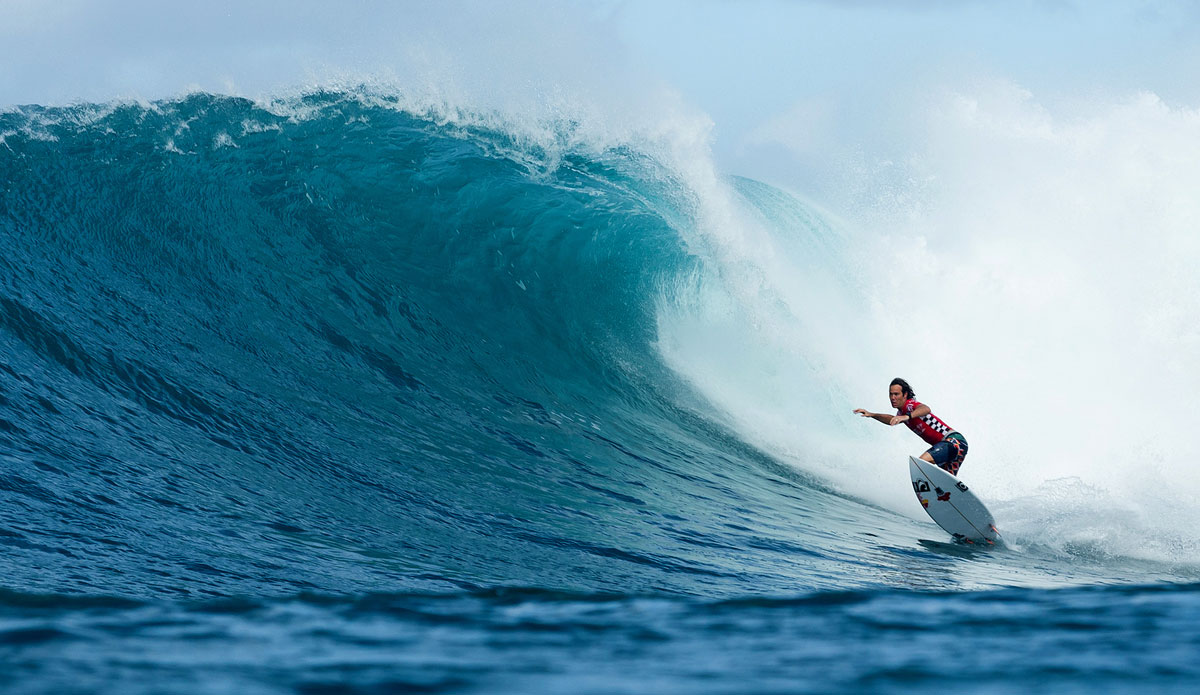 Jordy Smith of Durban, South Africa (pictured) reached the Semifinals of the Vans World Cup of Surfing where he finished equal 13th overall when he was eliminated in fourth place at Sunset Beach on Oahu, Hawaii on Friday December 5, 2014. Photo: ASP / Cestari