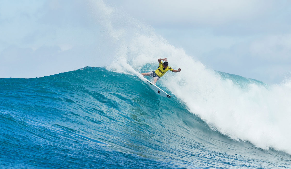 Chris Ward of San Clemente, California, USA (pictured) placed equal ninth at the Vans World Cup of Surfing, reaching the Quarterfinals where he was eliminated in third place on Friday December 5, 2014. Photo: ASP / Cestari