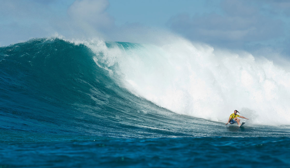 Matt Wilkinson of Copacabana, NSW, Australia (pictured) reached the Semifinals of the Vans World Cup of Surfing where he was eliminated at Sunset Beach, Oahu, Hawaii on Friday December 5, 2014. Wilkinson finished equal fifth overall. Photo: ASP / Cestari
