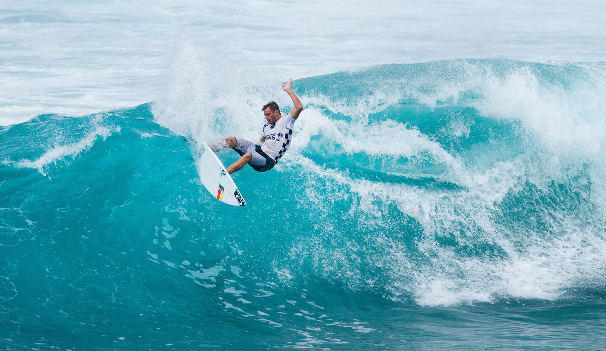 Sebastian Zietz of Kauai, Hawaii (pictured) placed third at the Vans World Cup of Surfing at Sunset Beach, Hawaii on Friday December 5, 2014. Zietz reached the final where he was defeated by event champion Michel Bourez (PYF) and second place Dusty Payne (HAW). Photo: ASP / Cestari
