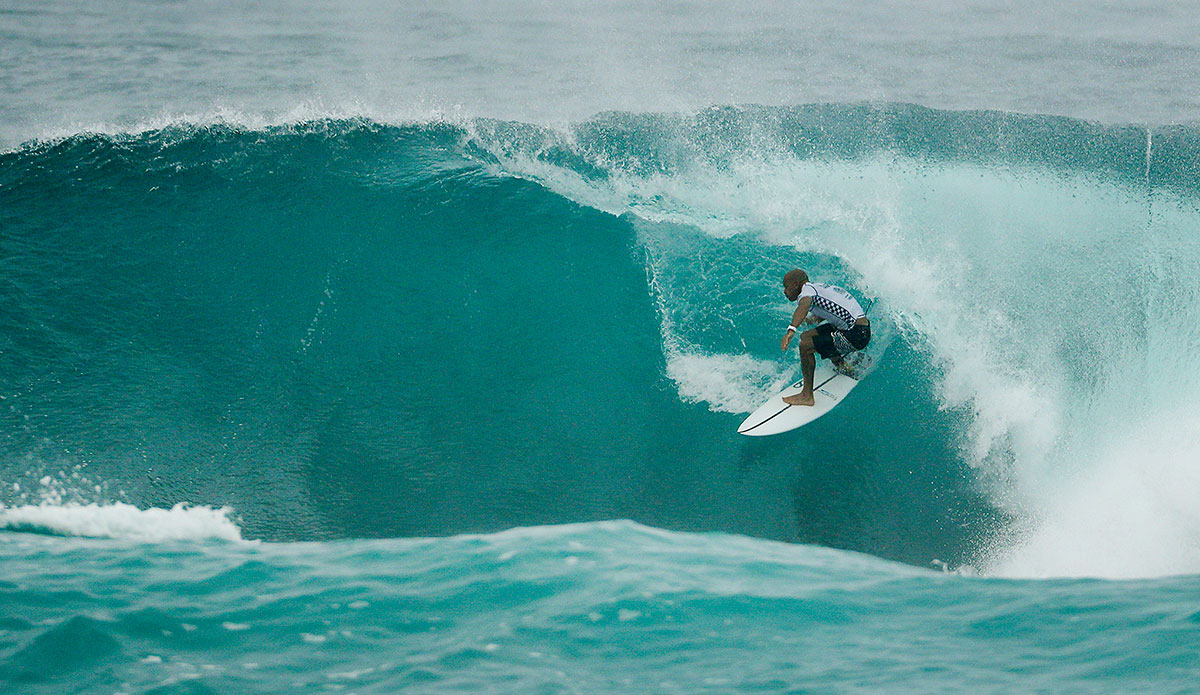 Kelly Slater. Photo: <a href=\"https://www.worldsurfleague.com/\"> WSL</a>