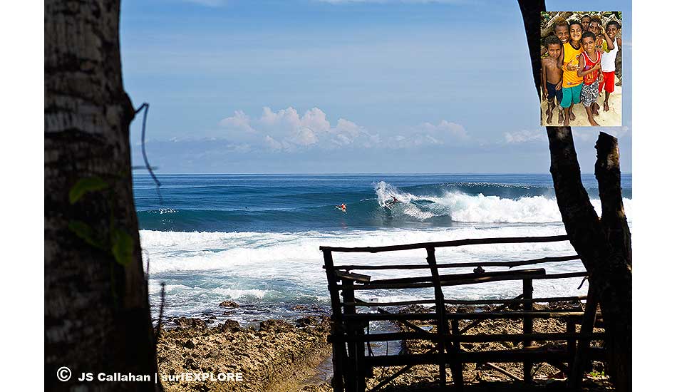 Indonesia, West Papua Province. Indonesia shares the south Pacific island of New Guinea with Papua New Guinea and the Indonesian half receives swell during the northeast monsoon from November to March. Despite being near one of the major towns in the province, this powerful wave had never seen surfers until our surfEXPLORE group arrived earlier this year. There are many more waves in the area. Photo: John Seaton Callahan/surfEXPLORE
