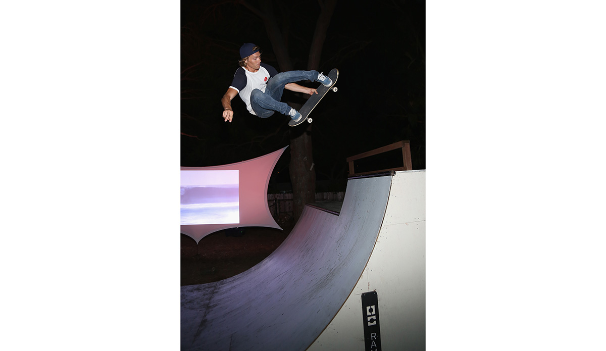 You know it\'s a party when there\'s a mini ramp. Photo: Jerritt Clark