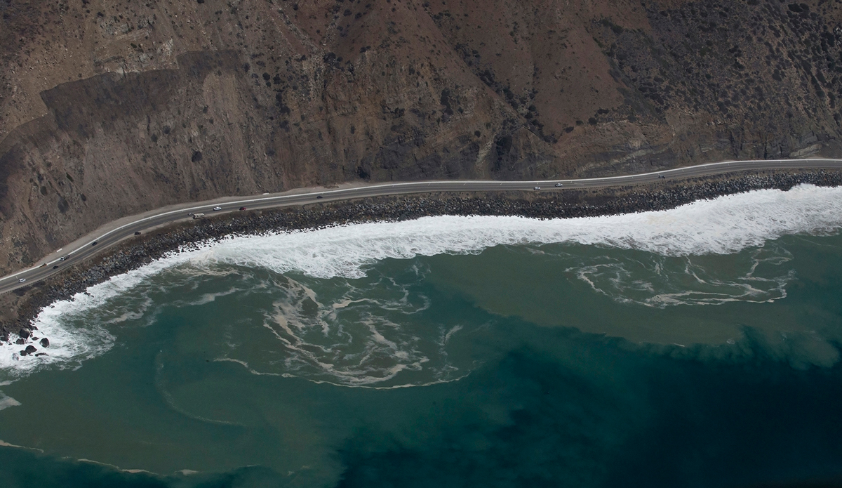 Rip currents near Malibu. Photo: <a href=\"https://www.davidpowdrell.com/\">David Powdrell</a>
