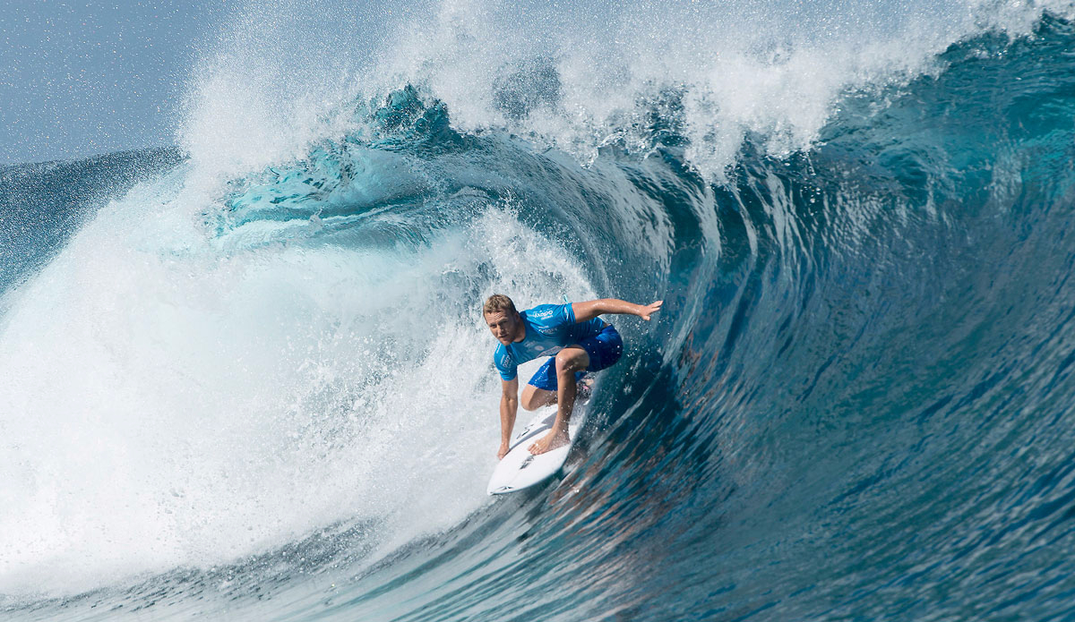 Dusty Payne of Maui, Hawaii (pictured) finished equal 13th in the Billabong Pro Tahiti after being defeated in Round 3. Photo: <a href=\"https://www.worldsurfleague.com/\">WSL</a>/Robertson
