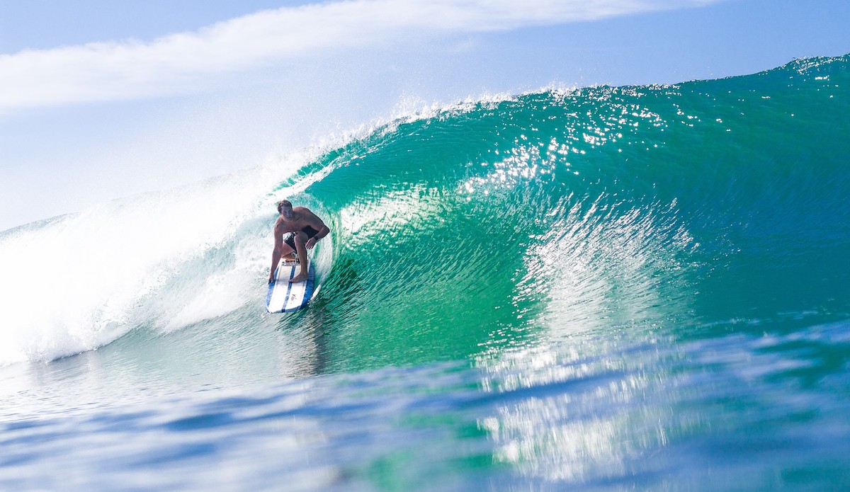 Nate Rohner at a secret spot in Oceanside during the Hurricane Marie swell. Photo: <a href=\"https://www.instagram.com/connorkollenda/?hl=en\"> Connor Kollenda </a>