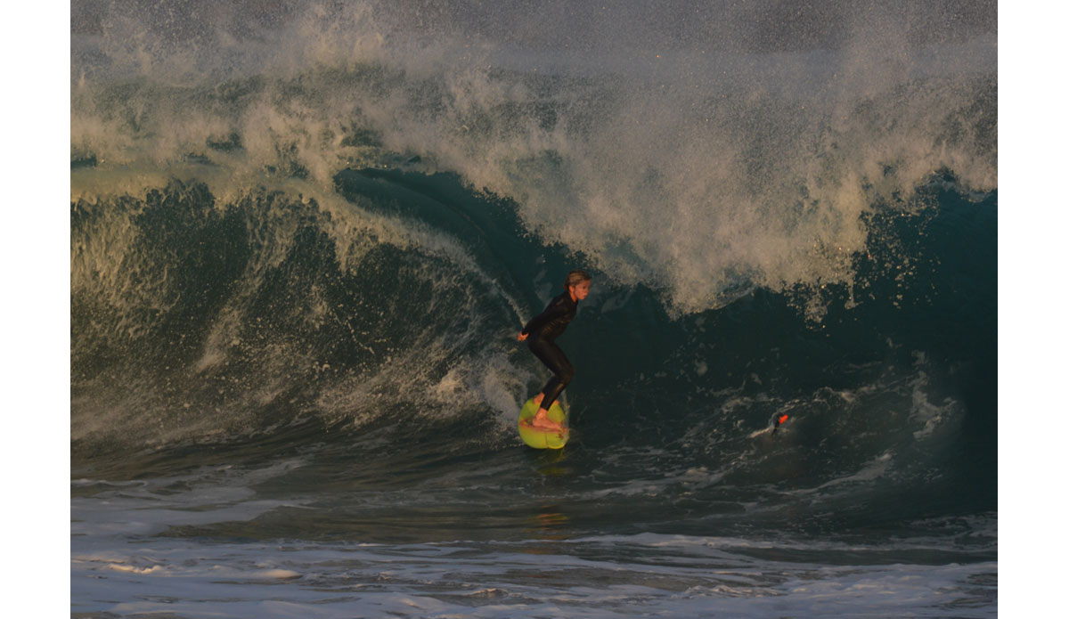 Grom charging. Photo: <a href=\"https://www.tylerbrundage.com/\">Tyler Brundage</a>