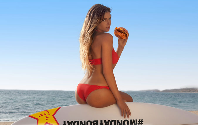 \"#MondayBunday is @AnastasiaAshley\'s kind of Monday. Get 2for1 Western X-tra Bacon Thickburgers.\" Bacon Thickburgers. Mmmmmm. Photo:<a href=\"https://twitter.com/CarlsJr\"> Carls Jr/Twitter</a>