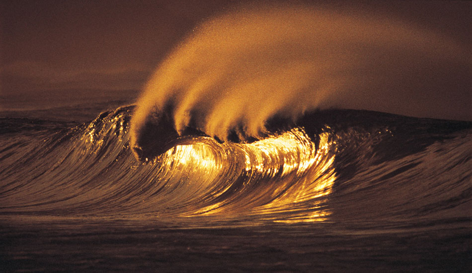 Kirra sunset during a massive swell in the 90\'s. Photo: <a href=\"https://www.timmckennaphoto.com/\" target=_blank>Tim McKenna</a>.