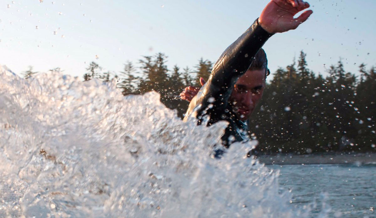 Surf the Greats team rider João Pedro Belfort warming up for the Finals. Photo: Lucas Murnaghan/<a href=\"https://surfthegreats.org/\">Surf The Greats</a>