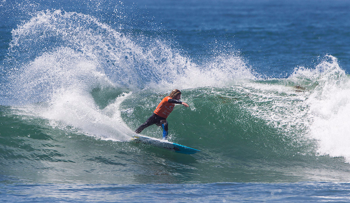 Australian powerhouse Wade Carmichael of Avoca Beach, NSW, Australia (pictured) placing equal third at the Oakley Lowers Pro in San Clemente California, USA on Saturday May 2, 2015. Carmichael was the only non-CT surfer to make it through to the Semifinals. His third place today is his best result on the QS since 2013. Photo: <a href=\"https://www.worldsurfleague.com/\"> WSL / Rowland</a>