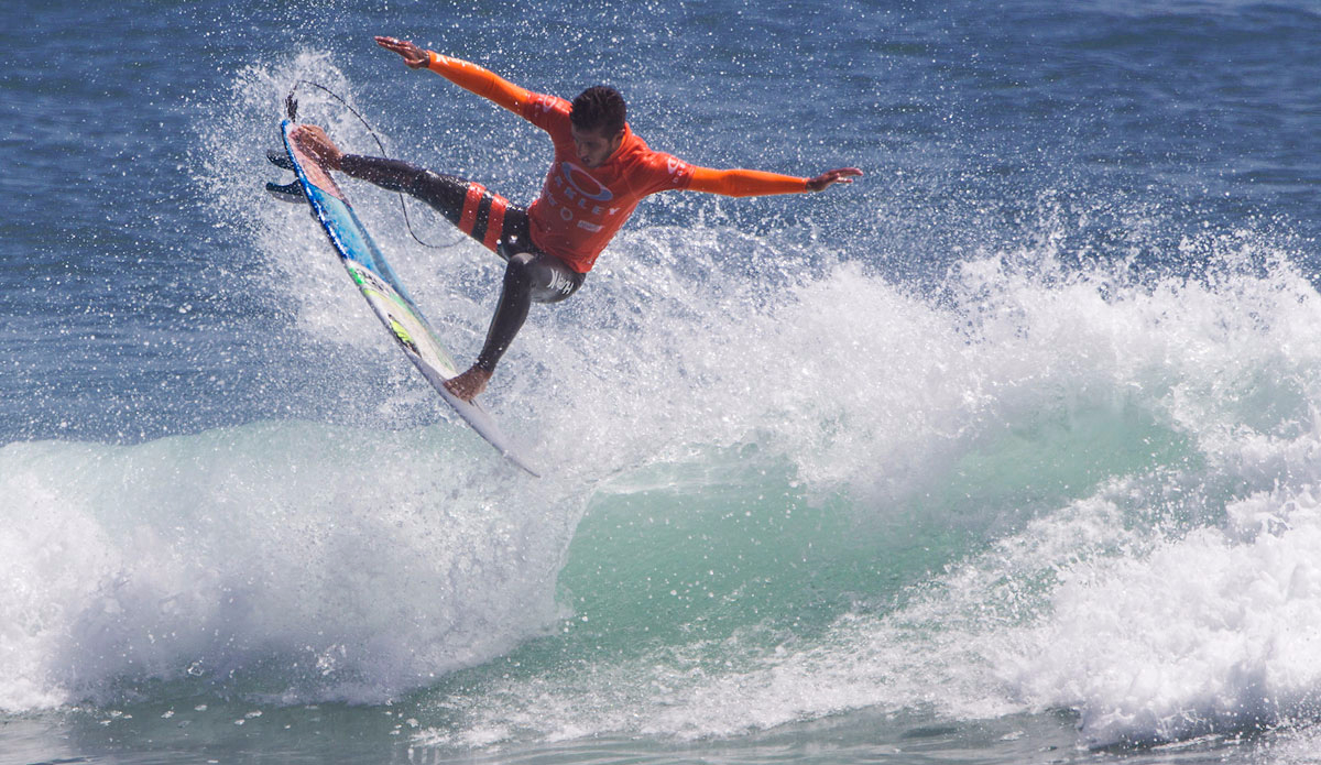 Brazilian Filipe Toledo (pictured) winning the Oakley Lowers Pro, the first World Surf League (WSL) QS10000 of the 2015 season, after defeating Jeremy Flores (FRA) in a hard-fought 35 minute Final in building 3-to-5 foot surf in San Clemente, California, USA on Saturday May 2, 2015. Photo: <a href=\"https://www.worldsurfleague.com/\"> WSL / Rowland</a>