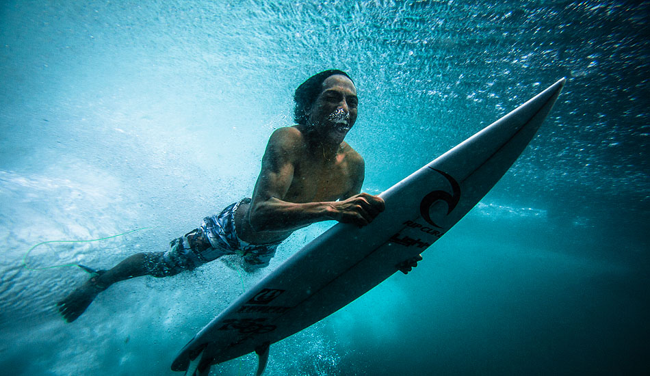 Did you know sound travels twice as fast underwater as it does at the surface? Guess that must mean that a mermaid on the other side of Sumatra is hearing that \'YEEEEEW!\' from Bali\'s Agus \'Fletch\' at Bingin Beach. Photo: <a href= \"https://tommyschultz.com/blog/category/photo-galleries/surf-photography-2/\">Tommy Schultz</a>