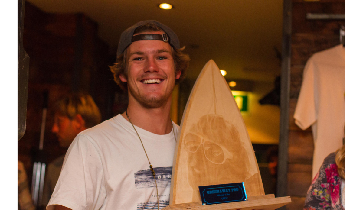 A small contest with $3000. Of course he would be smiling. Photo: Sarah Clark