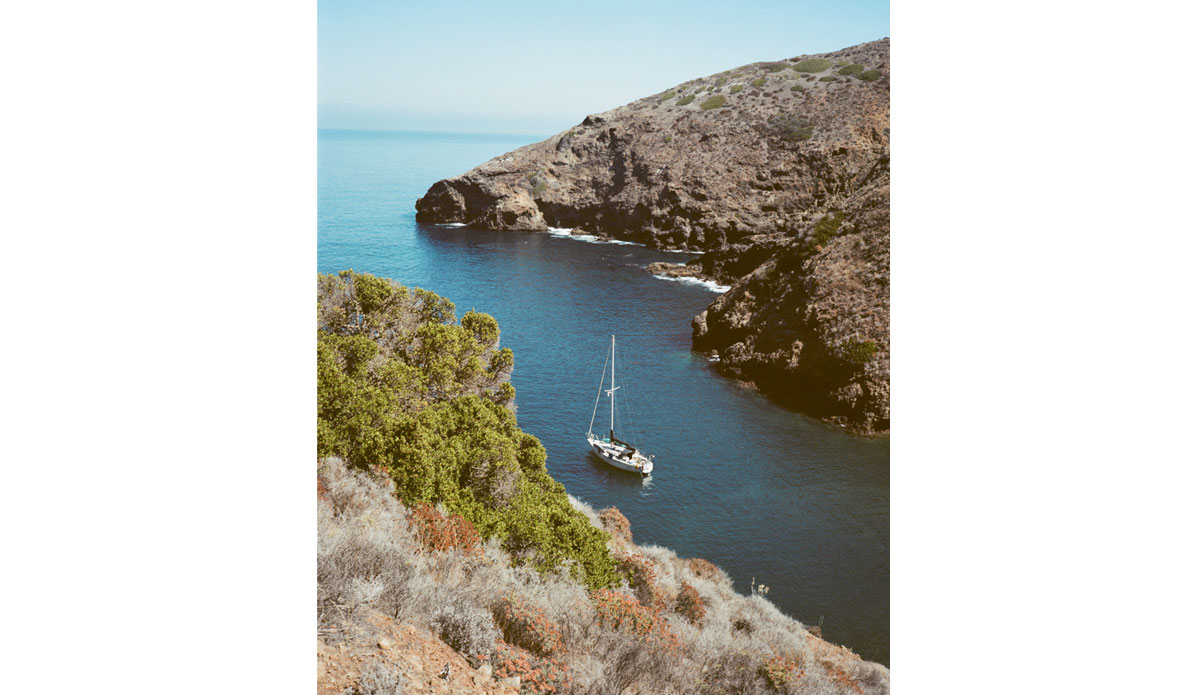 My girlfriend Maddie and I live on a sailboat, “Calico”, in the Santa Barbara harbor. During the summer and fall we often frequent the Channel Islands, seeking out little coves like this. Lady’s Harbor, Santa Cruz Island, 2014. Photo: <a href=\"https://trevorgordonarts.com\">TrevorGordonArts.com</a>