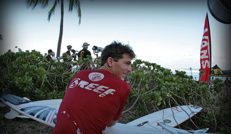 Andy Irons looking on. Photo: 
<a href=\"http://tupat.posterous.com/never-forget-always-remember-the-king-andy-ir\" target=_blank>Patrick Eichstaedt</a>.