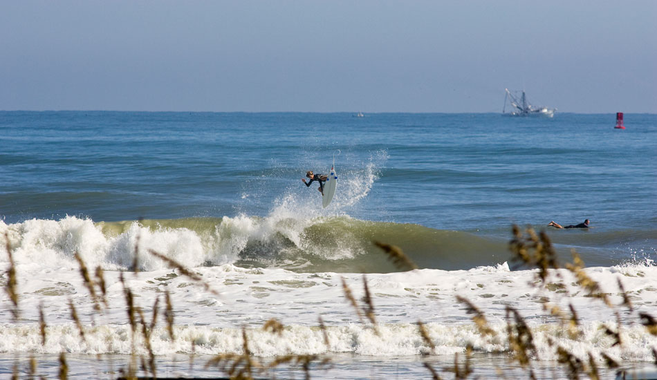 For the past few years now, Evan has been tinkering with different surfboards. As of late he has really nailed down what works best for him through the help of his Dad, Greg and West Coast shaper Matt Biolos. This particular shot was from a  day of testing one board after another, hence the fact the board is blank. I\'ve watched and filmed Evan since he first started surfing and his passion is deep. The WCT will be a very good place for his talents to shine bright like a diamond. Photo: <a href=\"https://tupat.posterous.com/\" target=\"_blank\">Patrick Eichstaedt</a>
