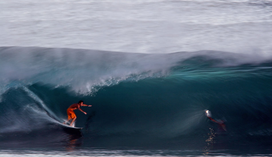 This was a shot from 2005 during dusk at Pipeline. I never found out who this was and never submitted it to the magazines. I guess it finally has a home for the public. Photo: <a href=\"https://tupat.posterous.com/\" target=\"_blank\">Patrick Eichstaedt</a>
