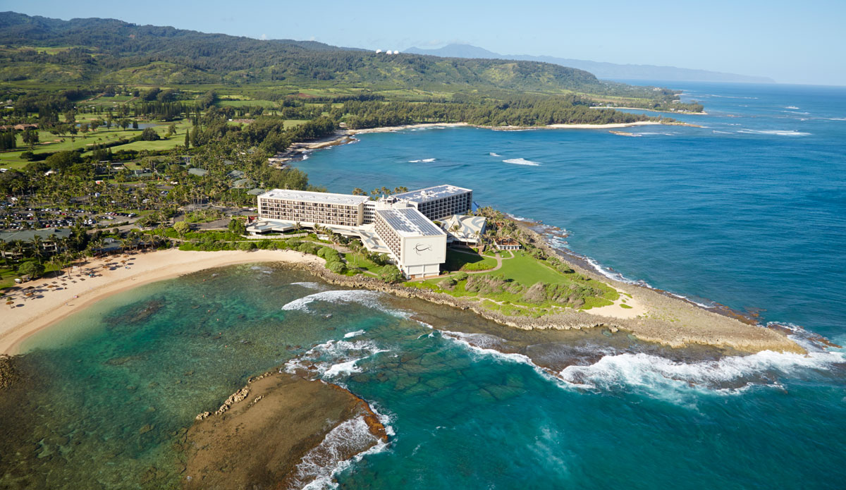Turtle Bay Resort from the air.