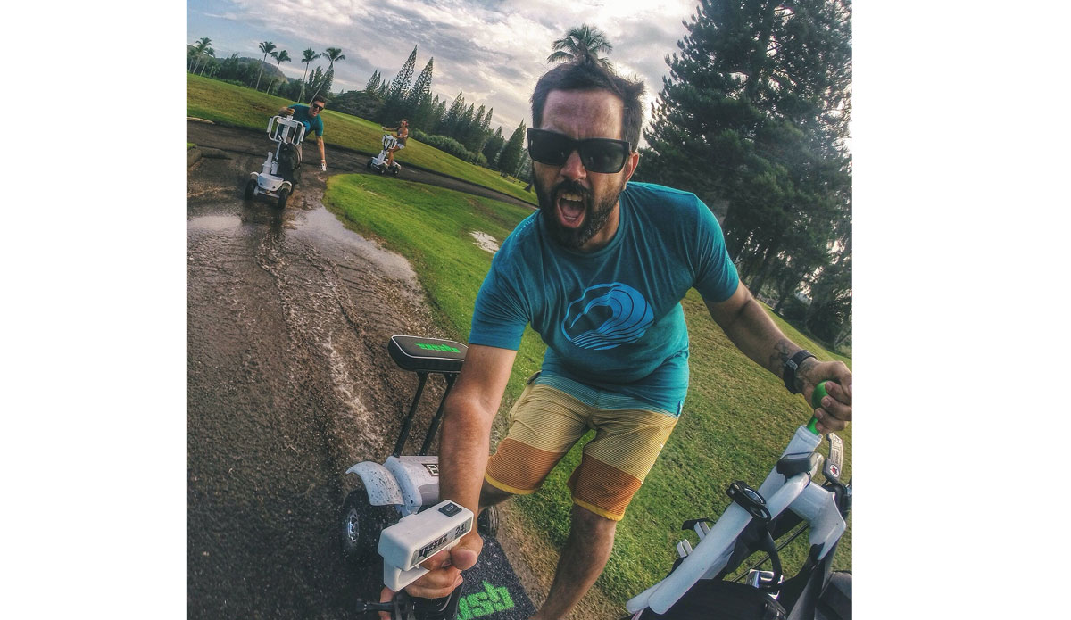 Nothing like a skate caddy to get you around the course!