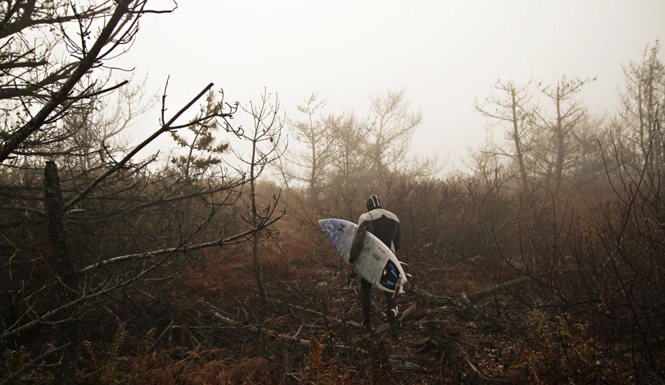 This is Delmarva standout and good ol\' boy Colin Herlihy cutting through the fog at his homebreak.Photo: <a href=\"https://thewildlyfe.com/\">Eddie Compo/TheWildLyfe</a>