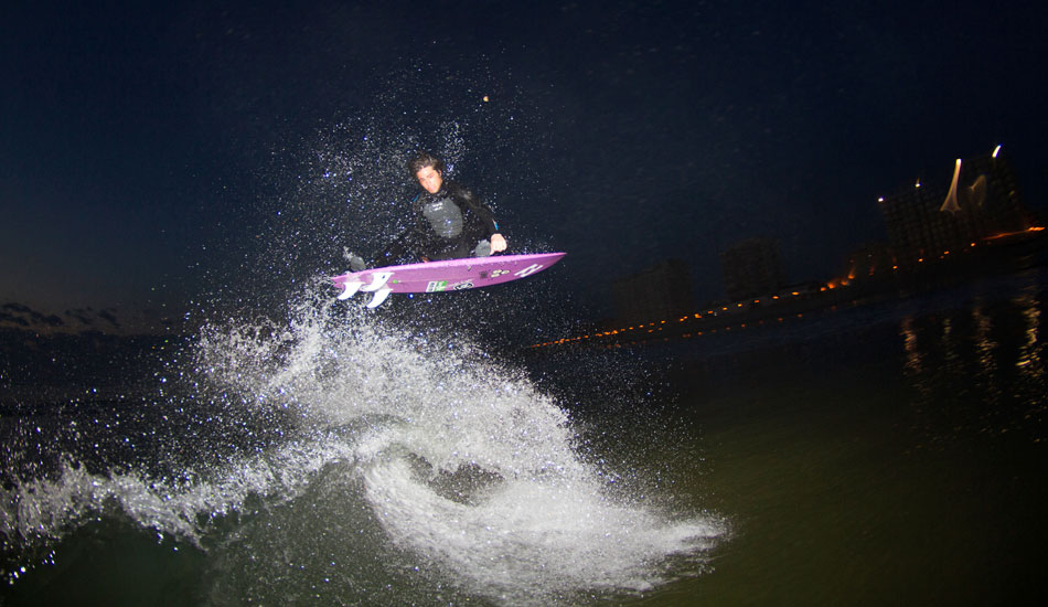 I\'ve never met anyone like Bryce. He\'s full throttle 24/7. He loves to party, never sleeps, and absolutely rips. He\'s probably the best aerial guy I\'ve seen in person and no-one even knows who he is. He surfs to have fun and couldn\'t care less what people think of him. Straight from the bar and into the surf before the sun comes up and it’s only waist high.  Photo: <a href=\"https://thewildlyfe.com/\">Eddie Compo/TheWildLyfe</a>