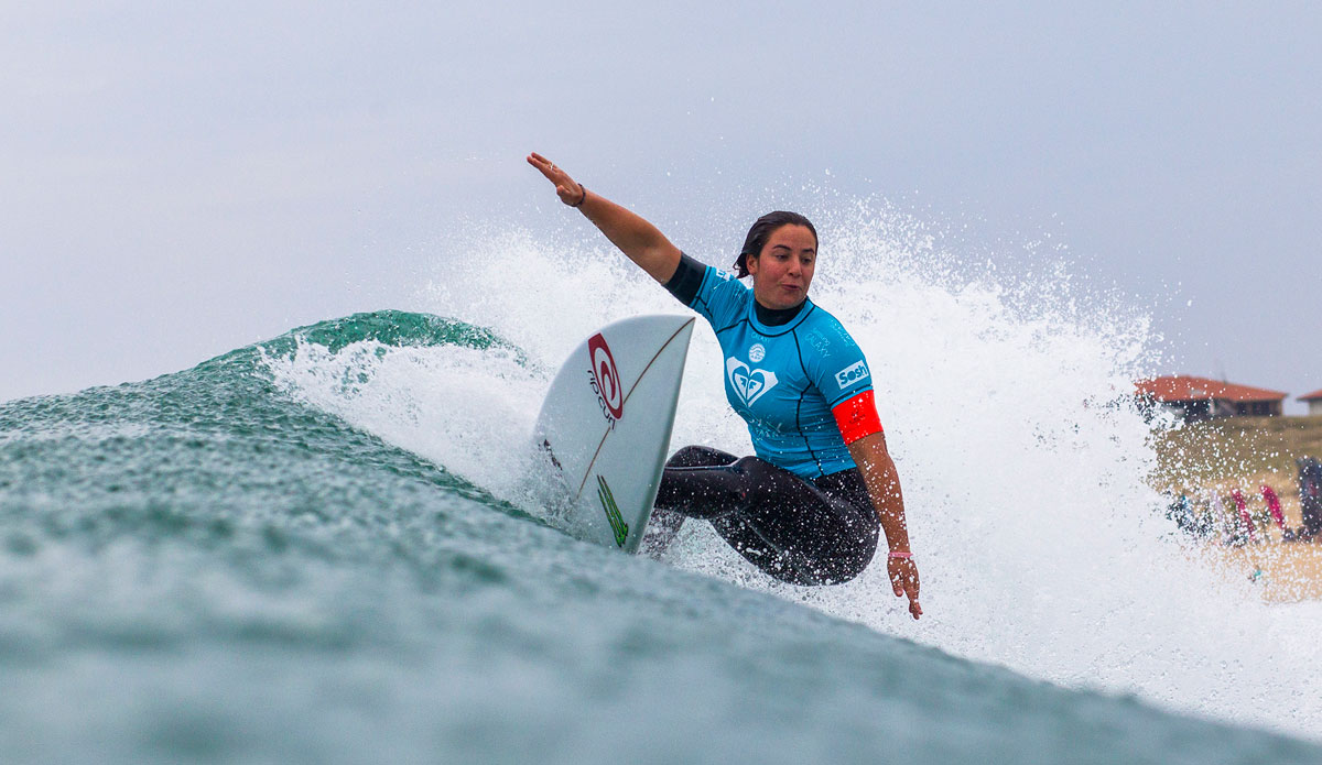 Tyler Wright of Lennox Head, NSW, Australia has won the Roxy Pro France, defeating Courtney Conlogue (USA) in the Final with a near perfect heat score of 19.20 (out of a possible 20.00). The victory today marks Wright’s first of the 2014 season. Photo: <a href=\"https://www.aspworldtour.com/\">ASP</a>/Poullenot
