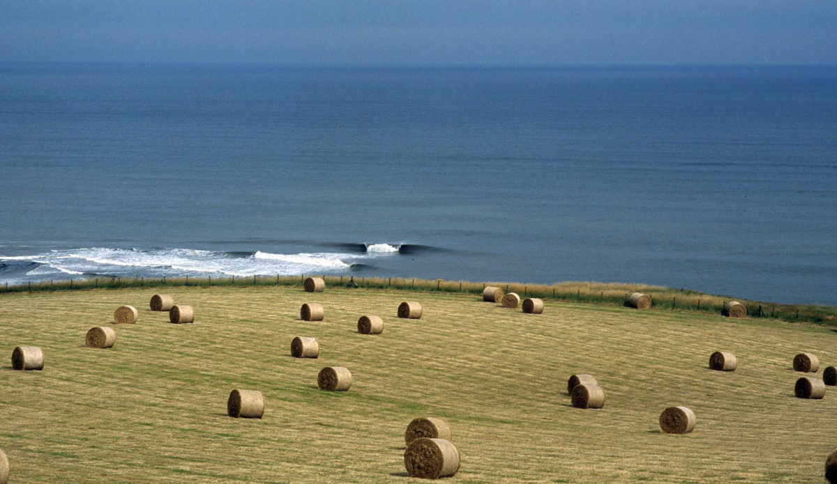 This is the best known wave in the area, sometimes called C land. Due to the slow drip of media exposure, it\'s now a rare sight indeed to few people on it whenever it breaks. Photo: Scott Wicking.