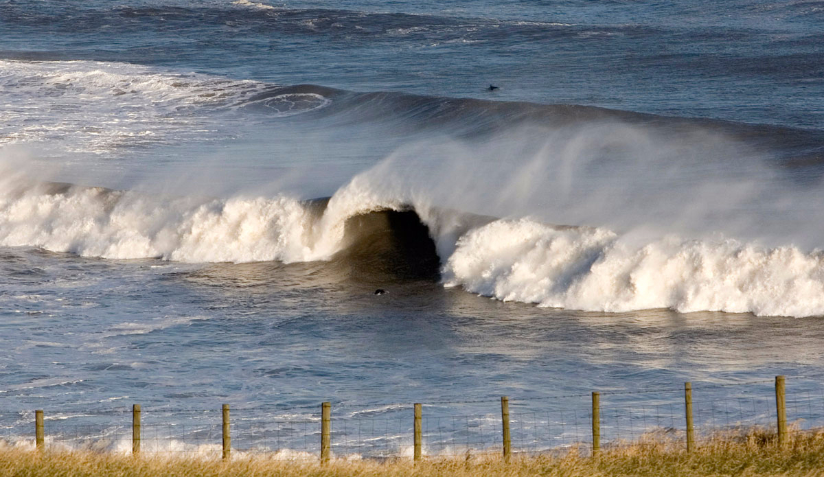 Taken on a massive day at the North East\'s worst kept secret. He was held under for quite a while. Photo: Scott Wicking.
