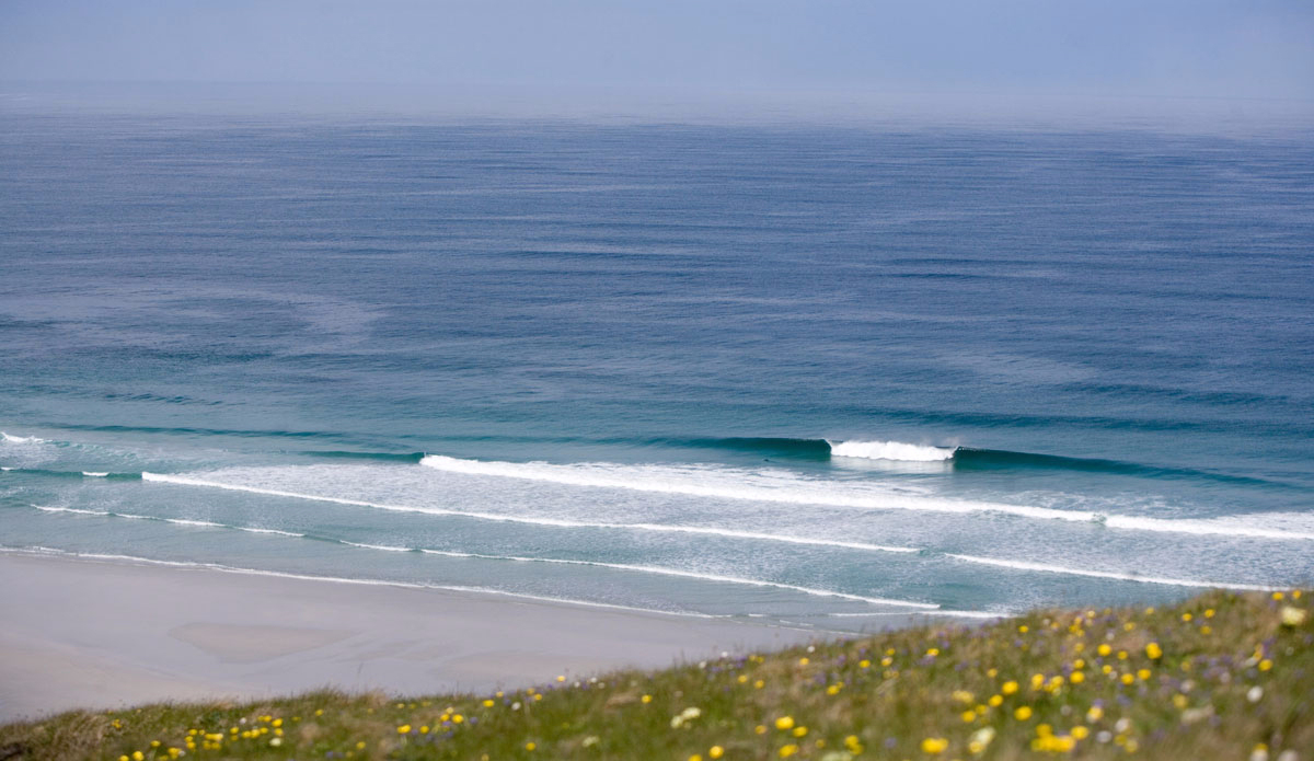 The Scottish Isles can be a surfers paradise if the elements conspire. On this mission we surfed 11 times in three days. being so far North, the evening session lasted until 11.15pm. Photo: Scott Wicking.