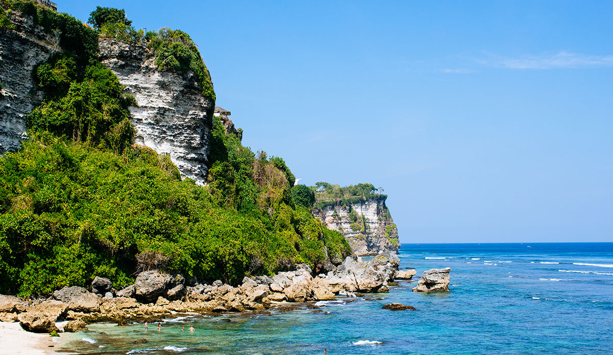 The cliff at Uluwatu. Photo: WSL/Sloan