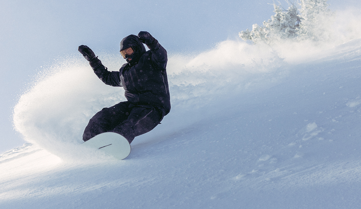 Cale Zima in deep at Powder Mountain. 