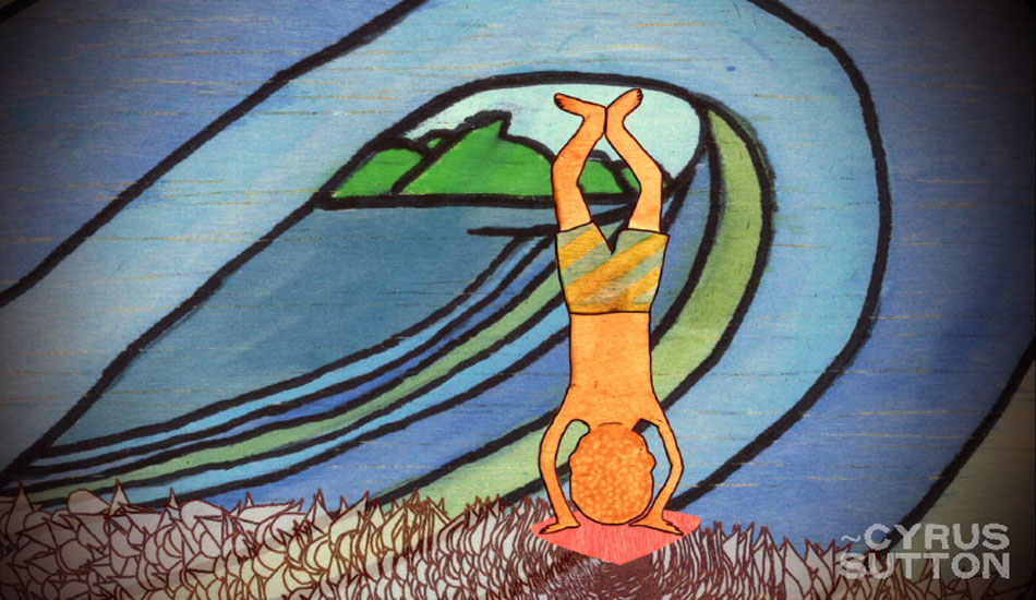 This is another still from the animation. Free surfer getting mystical in the tube. Photo: <a href=\"https://www.korduroy.tv\" target=_blank>Cyrus Sutton</a>.