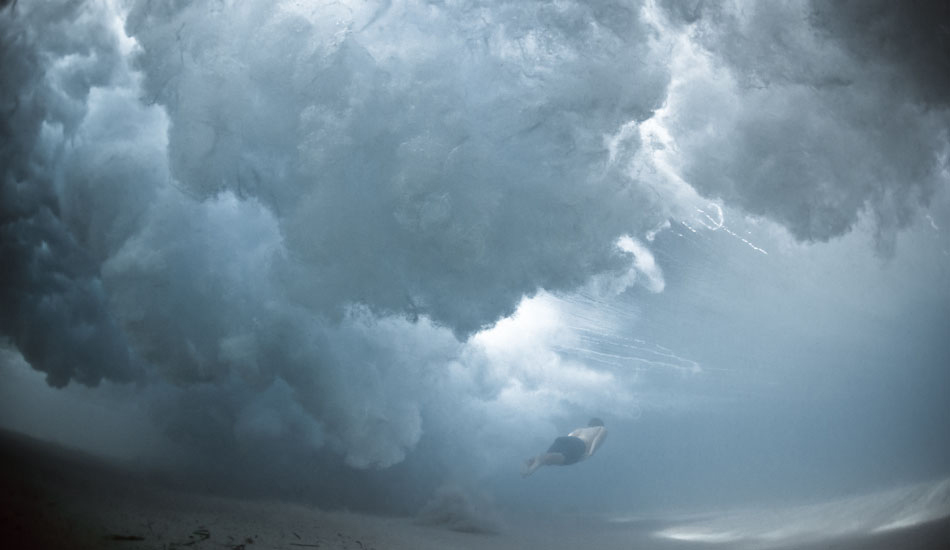 Away. A swimmer returns to the surface after navigating through the breaking wave at Bronte Beach, Sydney. “I started trying to stay underwater for a few waves at a time, waiting for more people to dive under, and actually got this photo during the first day of trying. Most of the time, I\'d surface a little light-headed and thinking I was dying, but for those few days it was a pretty fun time. Now I just breathe in between waves. It\'s heaps easier.” Photo: <a href=\"https://www.marktipple.com/\" target=_blank>Mark Tipple</a>.