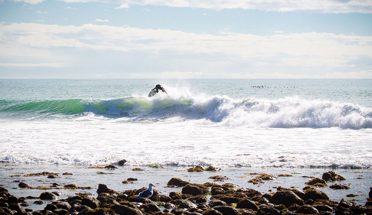 Corey Colapinto sending it at Rincon, CA. Photo: <a href=\"https://www.victoriamouraphoto.com/#0\"> Victoria Smith</a>