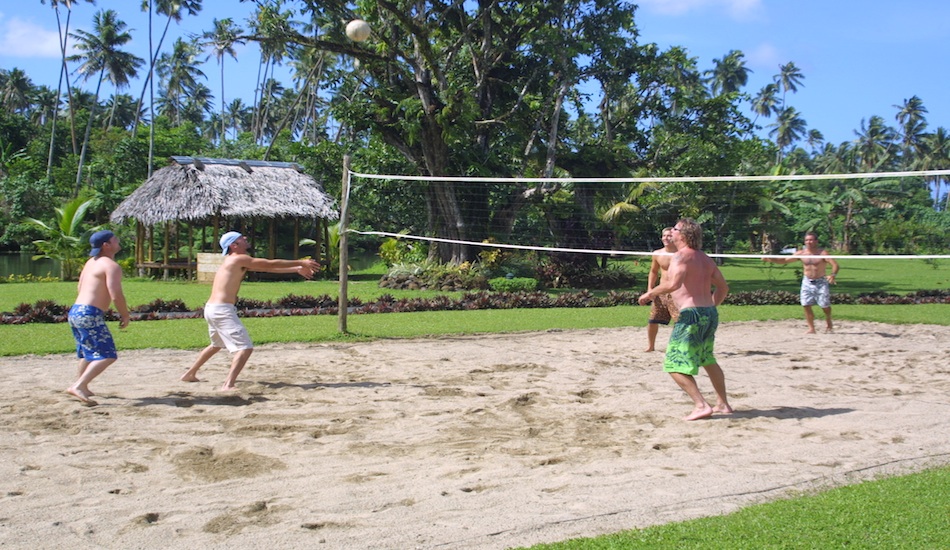 Evening volleyball competitions with guests and staff were always popular.