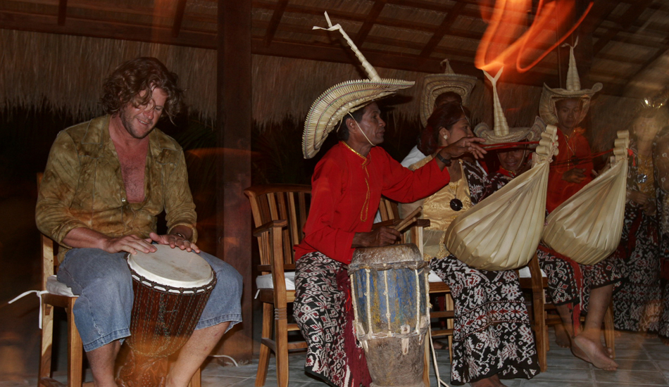 Generally one night a week we have music after dinner; sometimes traditional music, sometimes more modern music, occasionally a band all the way from Kupang – no matter what the band, guests are always welcome to sit in. Image: Murphy
 