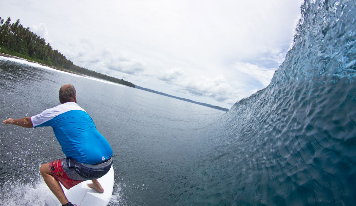 Eddy eyeing off his section. Photo: Brian Blank