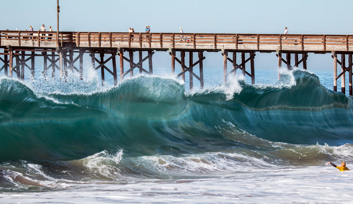 Balboa Pier looking over a deformity. Photo: <a href=\"https://instagram.com/jeff_davis\">Jeff Davis</a>