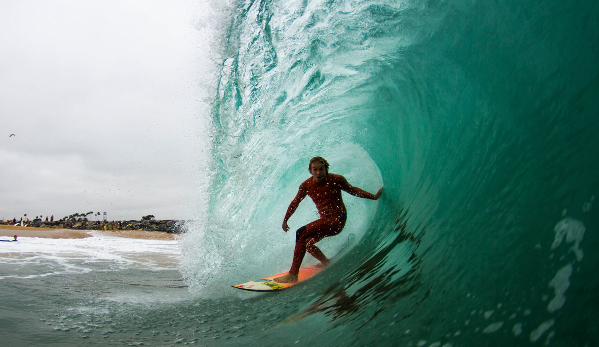 JOB killing it backside on a wedge wave. Photo: <a href=\"https://www.facebook.com/LukeForgayPhoto\">Luke Forgay</a>