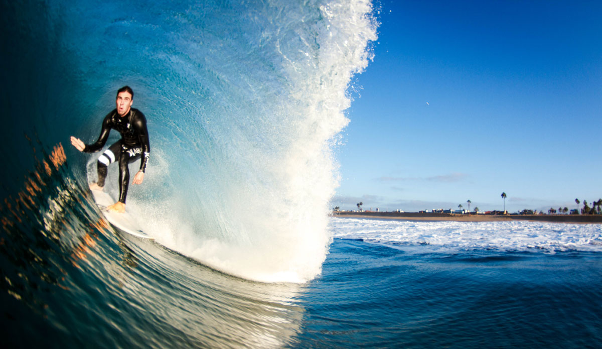 Cameron Faris riding an absolutely flawless looking right. Photo: <a href=\"https://www.facebook.com/LukeForgayPhoto\">Luke Forgay</a>
