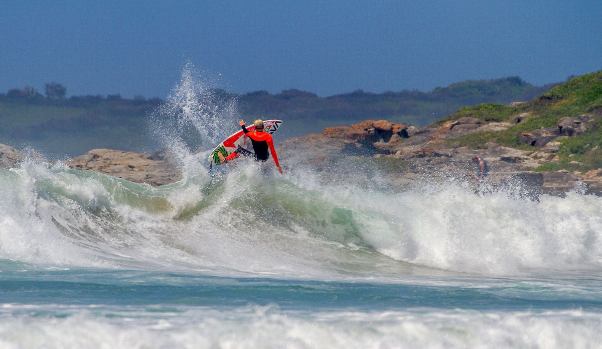 Luke Malherbe boosting at a beachy 5 minutes down the road.  Photo: <a href=\"https://www.facebook.com/pages/Pho-Tye-Studio/398591356893177?fref=nf\"> Tyerell Jordaan</a>
